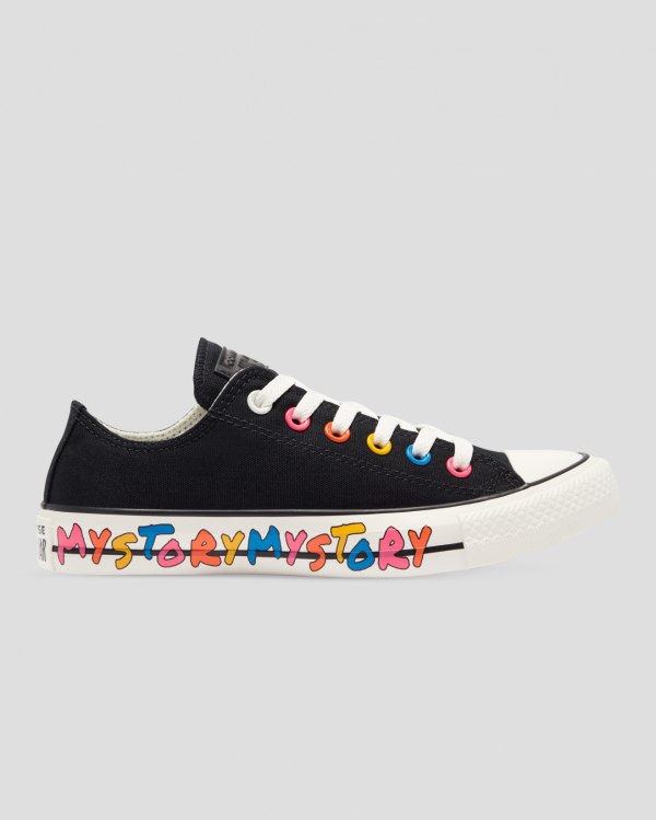 Converse Chuck Taylor All Star My Story Sort Sko Danmark - Converse Lave Sneakers Dame - 18502PUFI